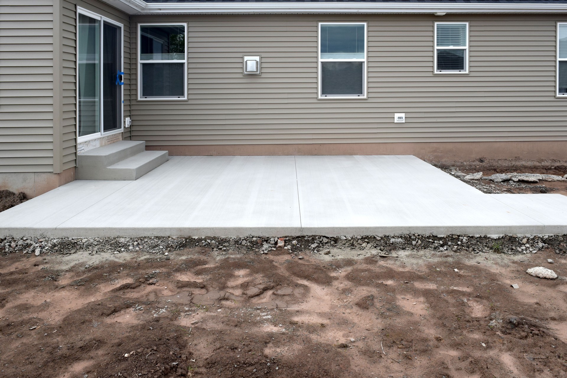 New Home House Construction Concrete Cement Foundation Patio Builders Smooth